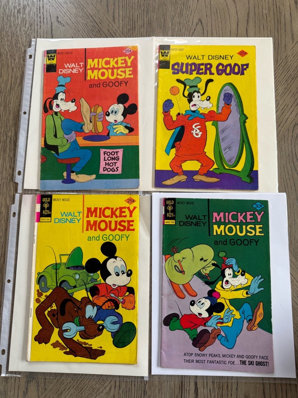 Whitman & Gold key Bronze Age Comics Walt Disney Mickey Mouse Goofy Super Goof